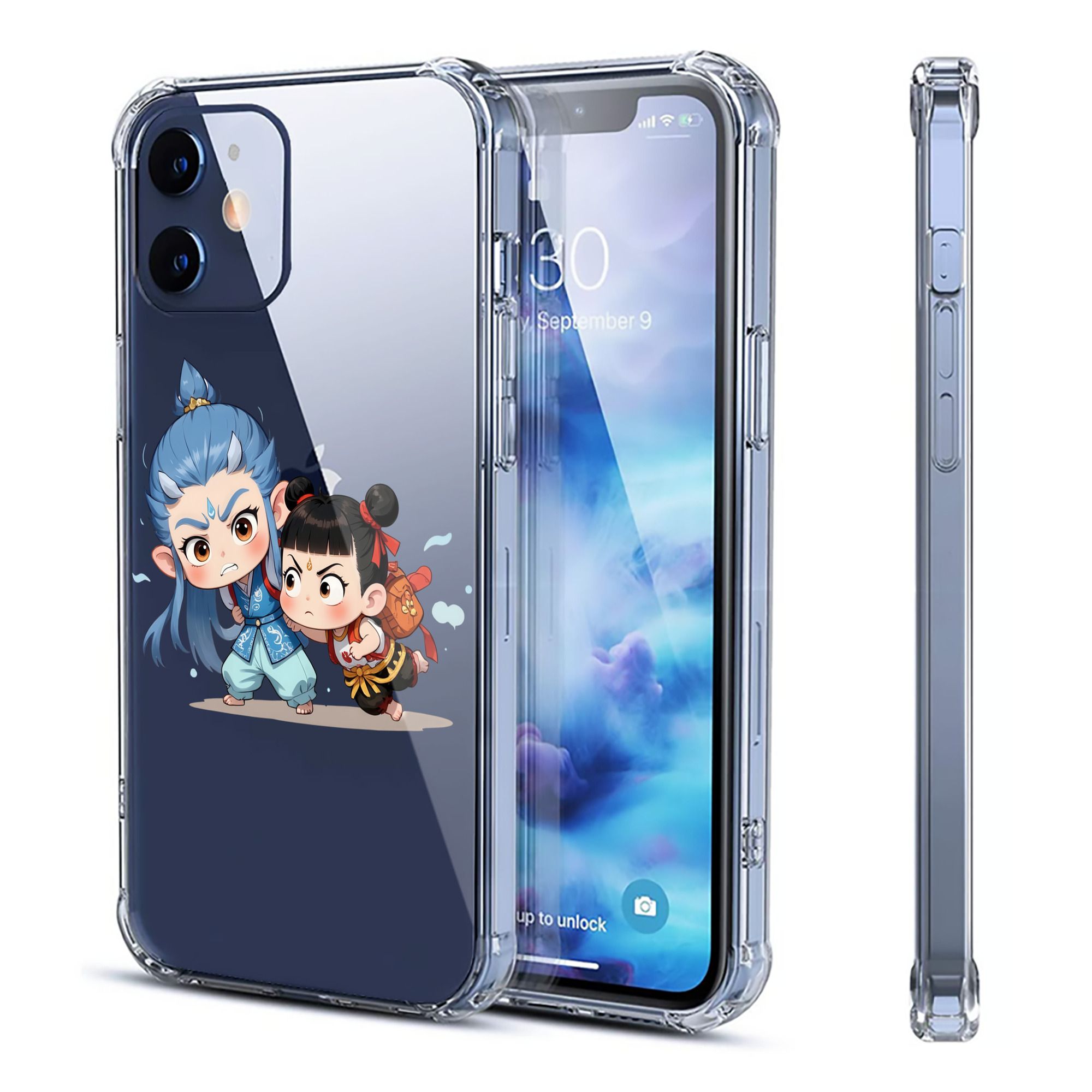 （画像用） Ne Zha 2 ナタ 魔童の大暴れ 【iPhone 12シリーズ対応】透明スマホケース（クリアソフトケース）